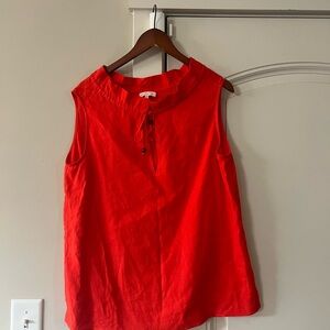 ANN MASHBURN Red Sleeveless Blouse